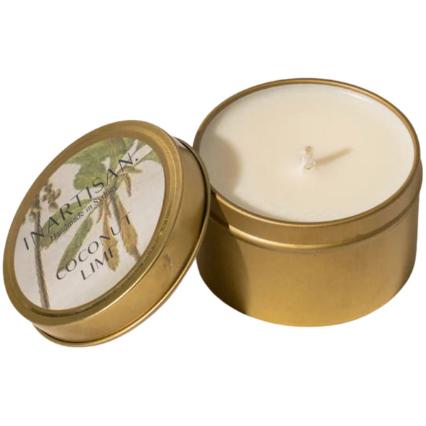 Soy Candle, Brass Tin - Coconut & Lime
