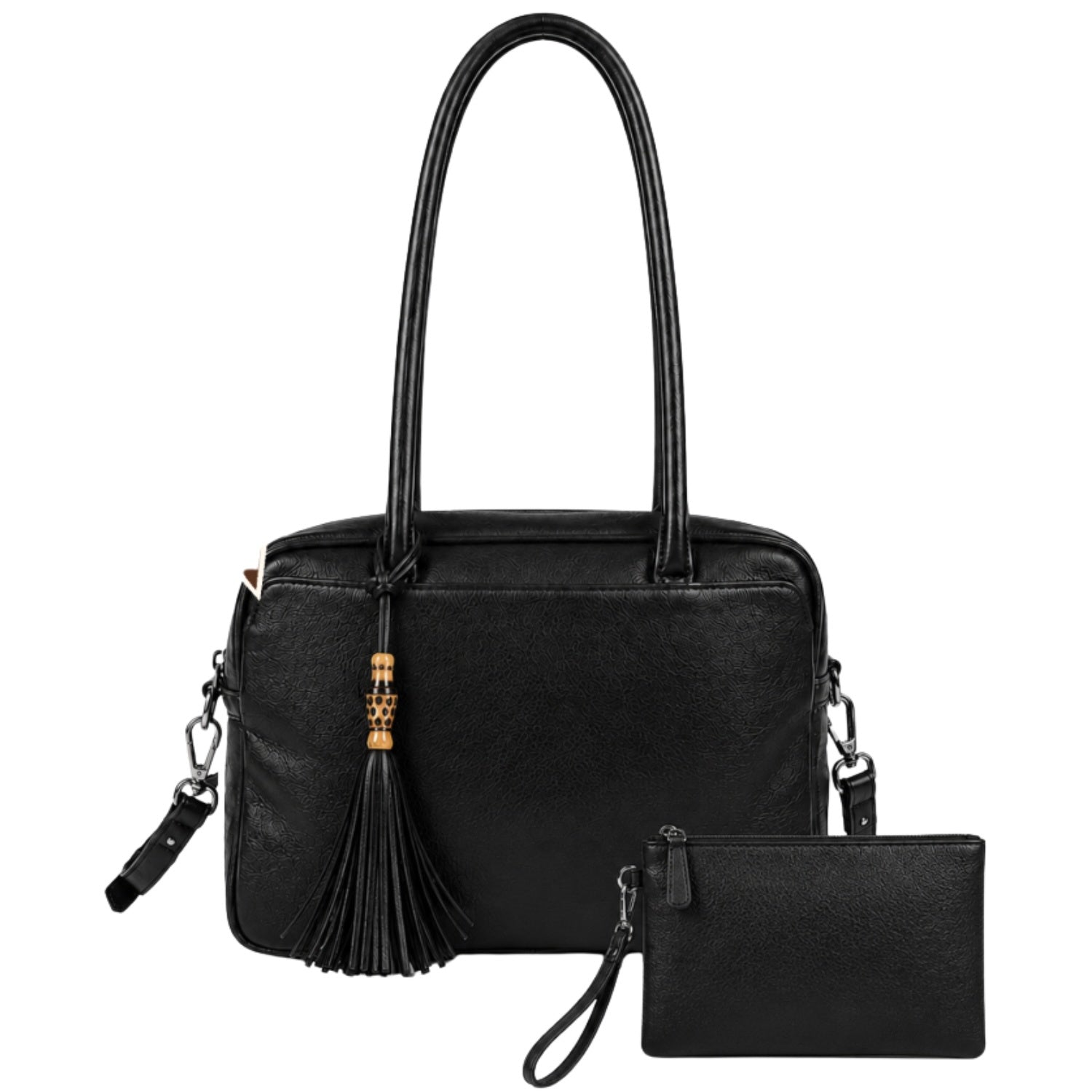 Angelique 2pc Handbag - Black