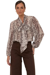 Penelope Snake Print Top