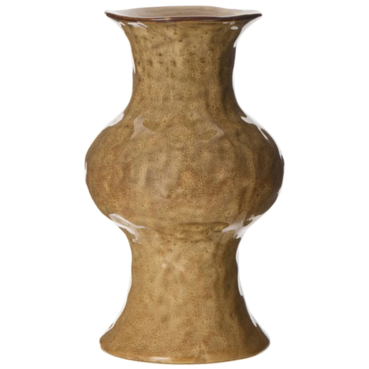 Elara Vase - Reactive Light Brown