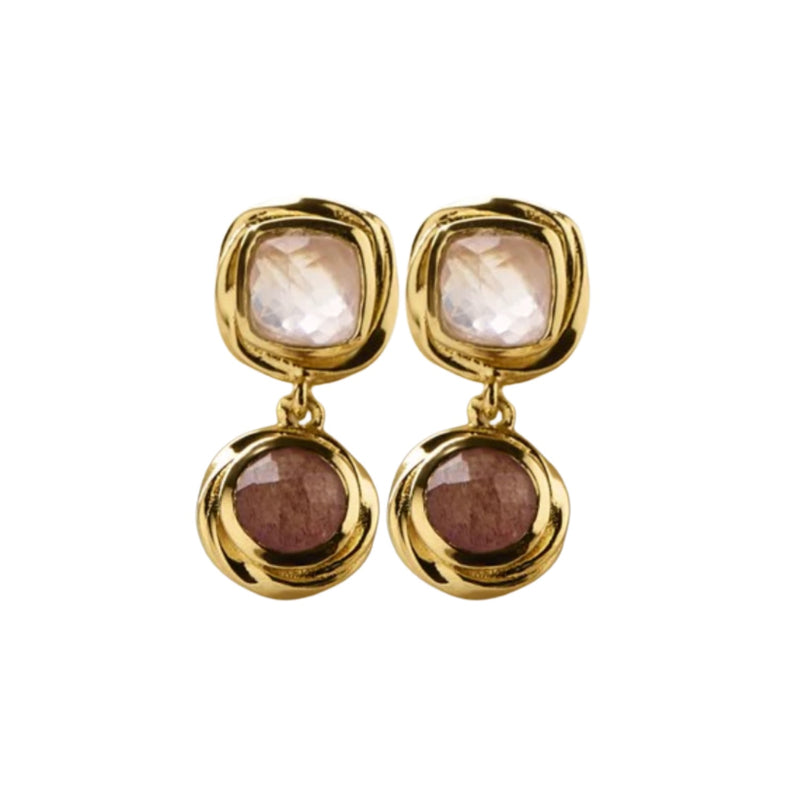 Cleo Earring - Rose/Strawberry Quartz