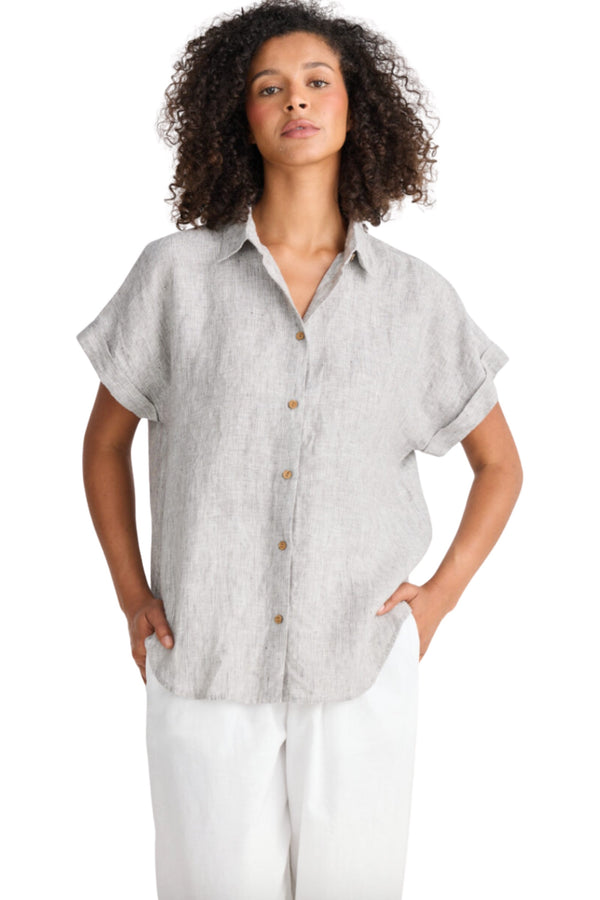Dune Shirt - Charcoal Fleck