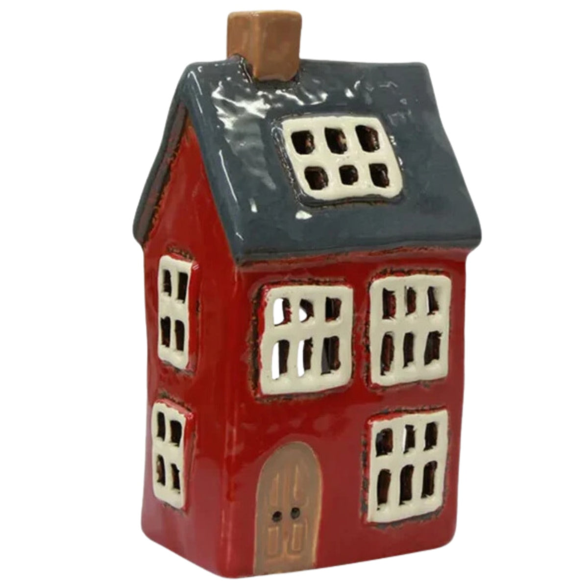 Alsace Tea Light House - Navy Roof