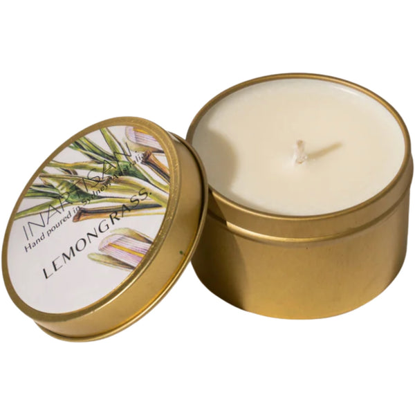 Soy Candle, Brass Tin - Lemongrass