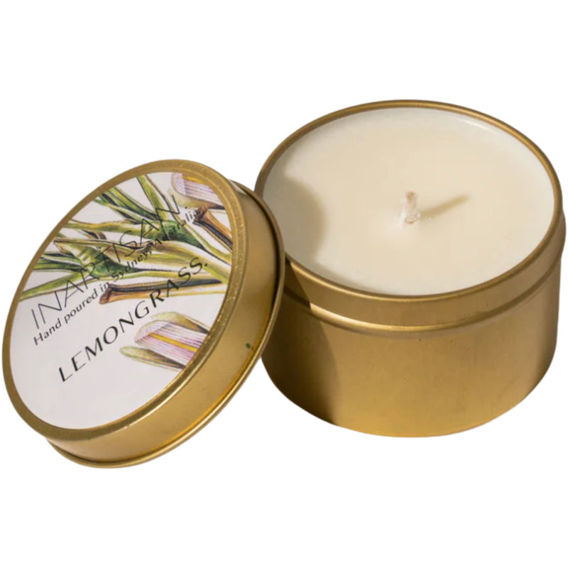 Soy Candle, Brass Tin - Lemongrass