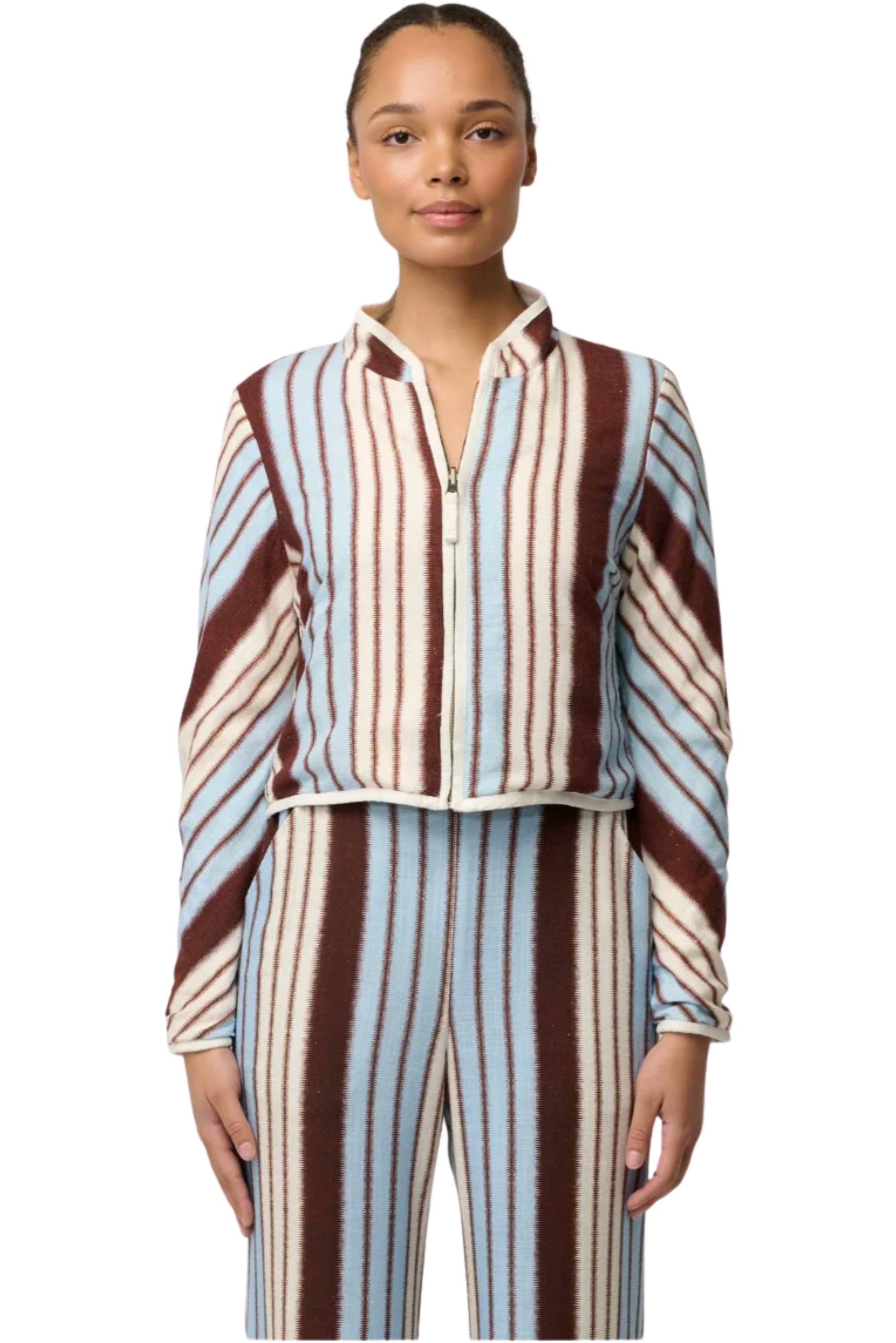 Delray  Linen Jacket - Nautilius Bloom