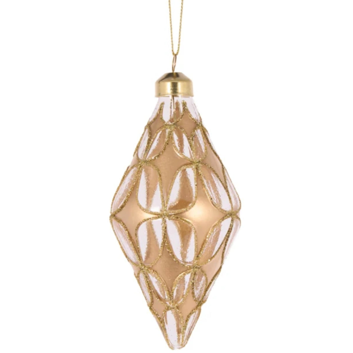 Gold Floret Drop Bauble