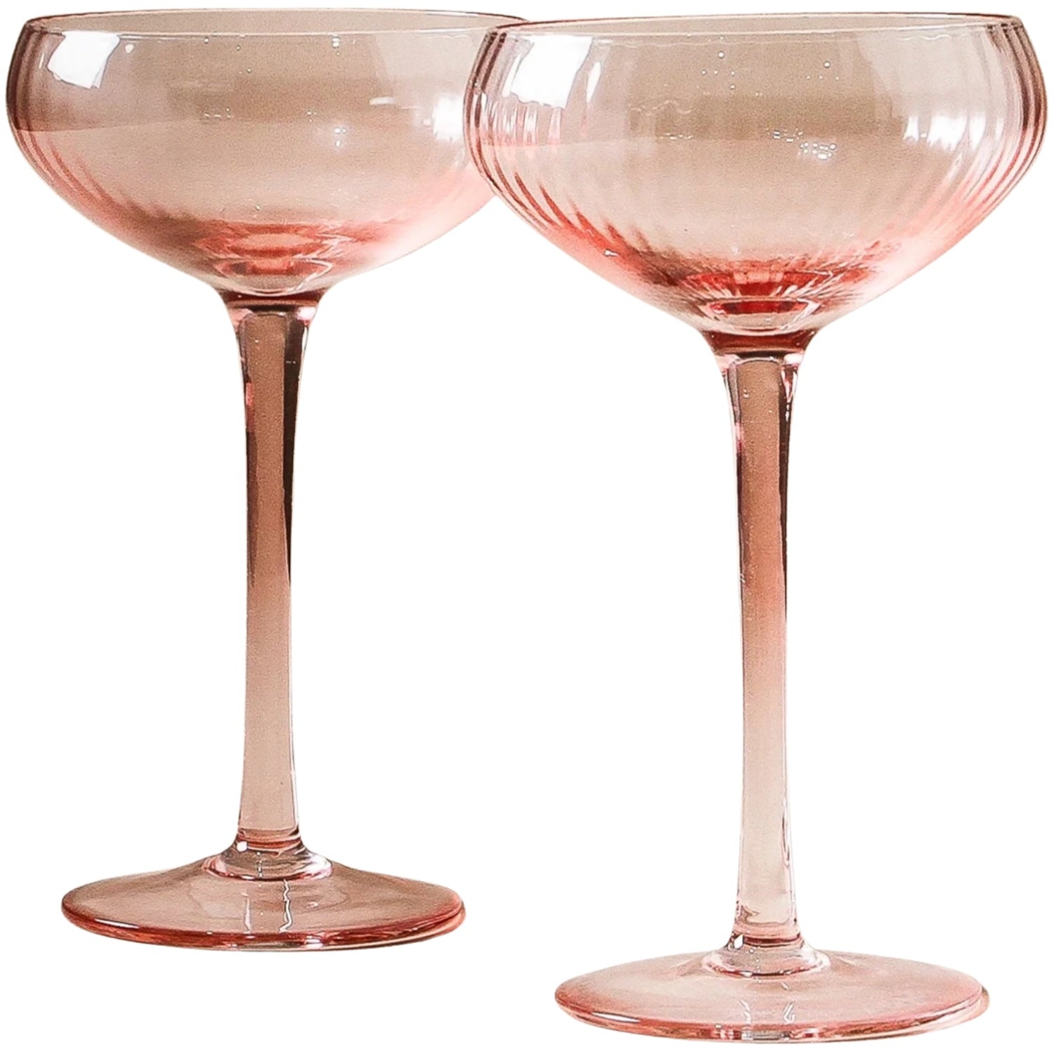 Lou Coupe Glass (Set of 2) - Blush