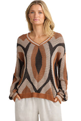 Lima Knit - Tan/Black