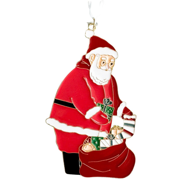 Santa w/ Sack Tree Decoration