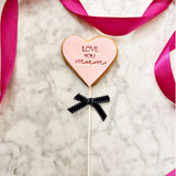 Individual Mother's Day Heart Cookie