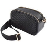Percy Weave Crossbody Bag - Black