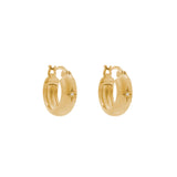 Guiding Star Etched Hoops (18K Gold Plated)