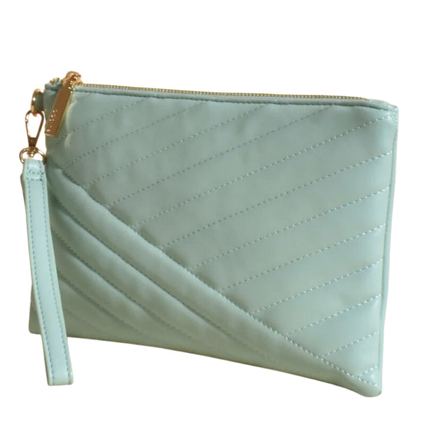 Thelma Quilted Clutch - Mint