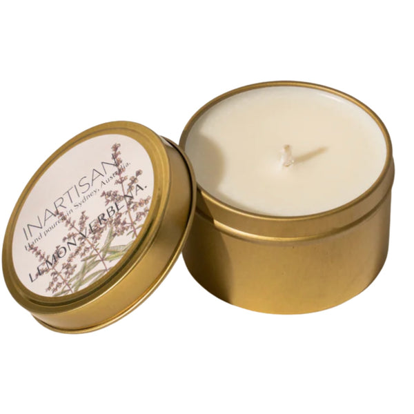Soy Candle, Brass Tin - Lemon Verbena