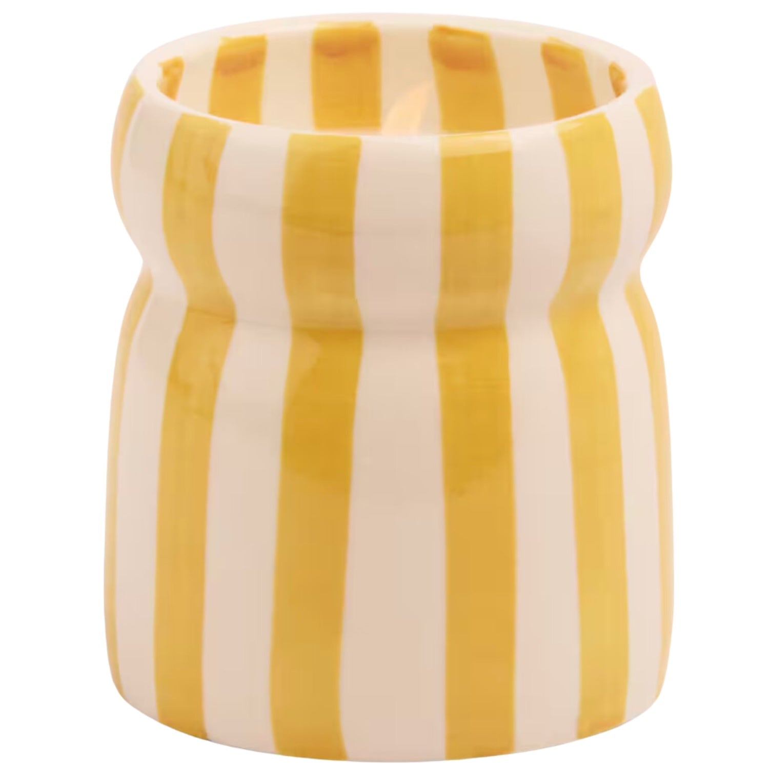 Ochre Striped Candle - Gold Coast