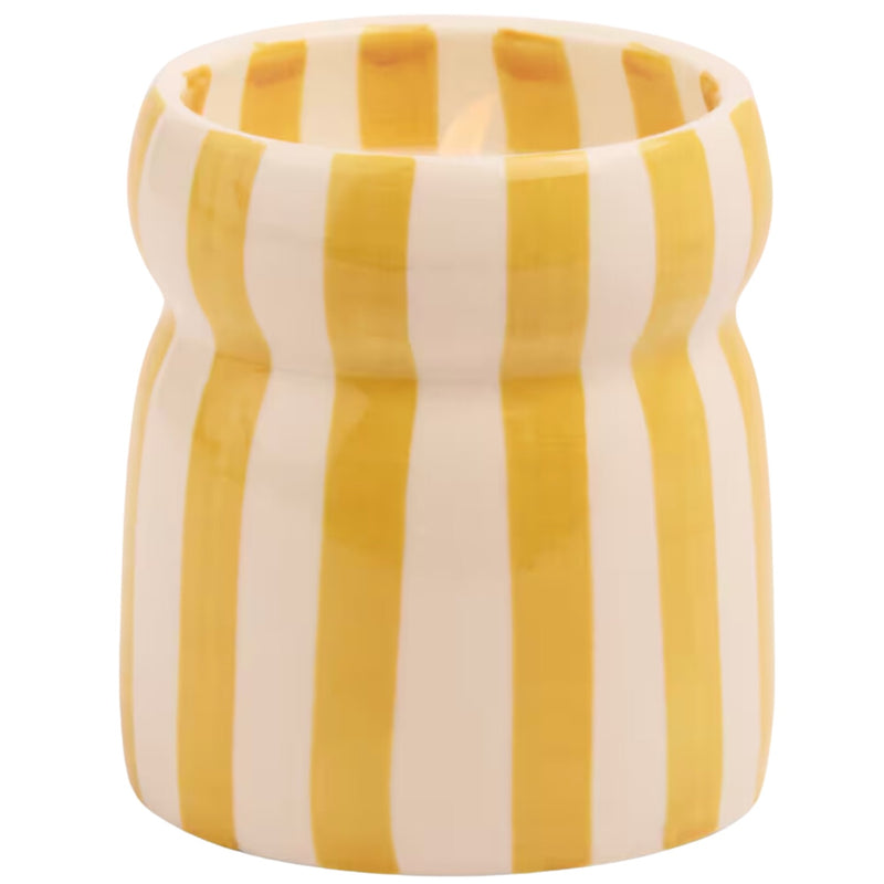 Ochre Striped Candle - Gold Coast