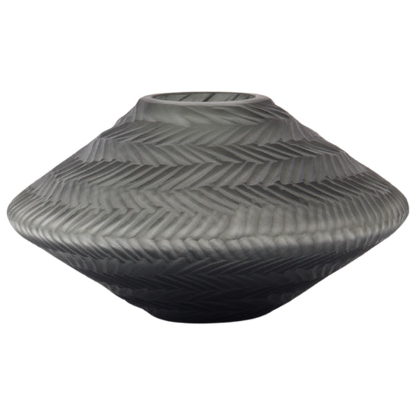 Cone Knit Vase - Smoke