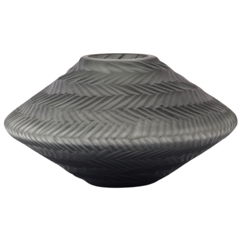 Cone Knit Vase - Smoke