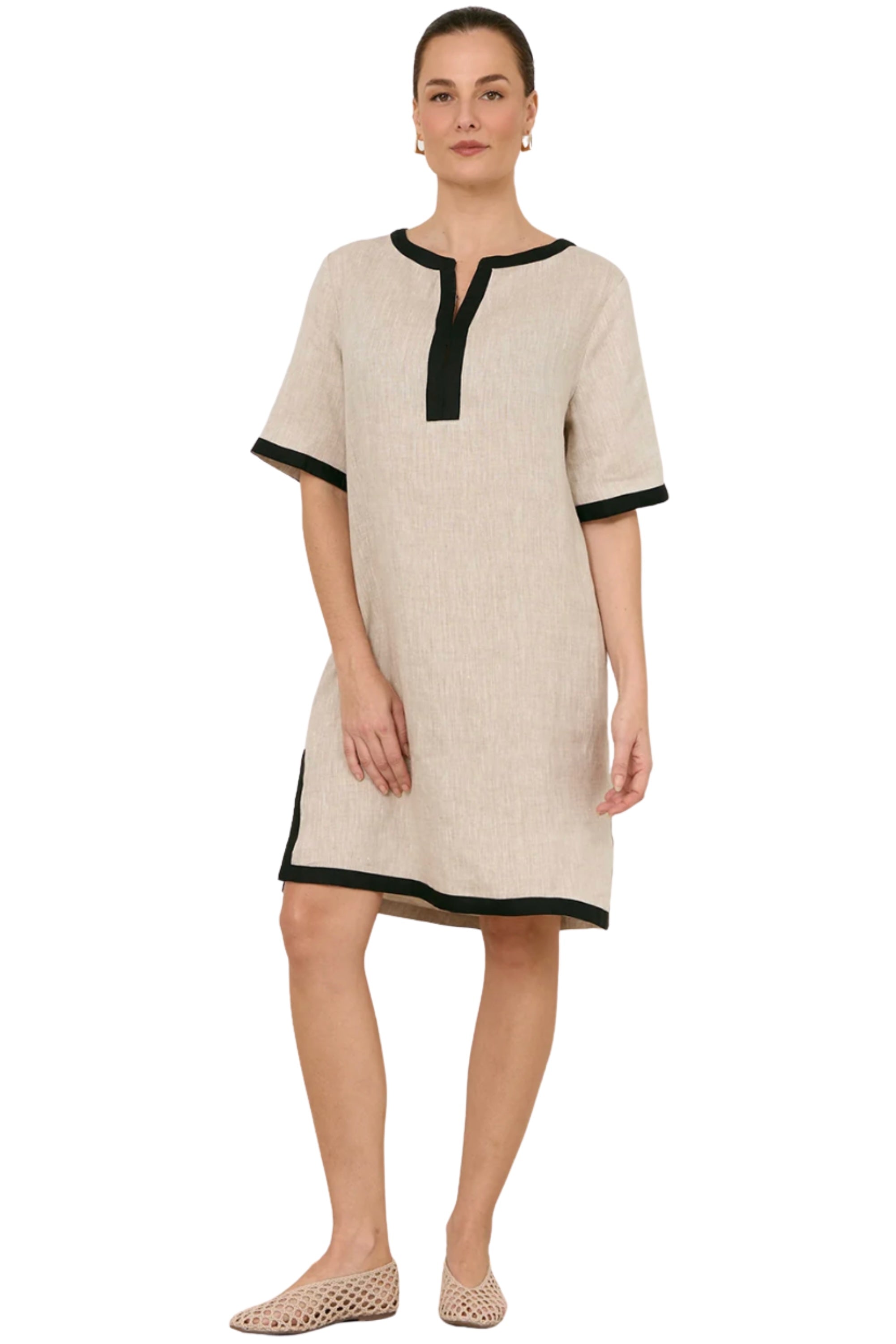 Sara Linen Dress - Natural