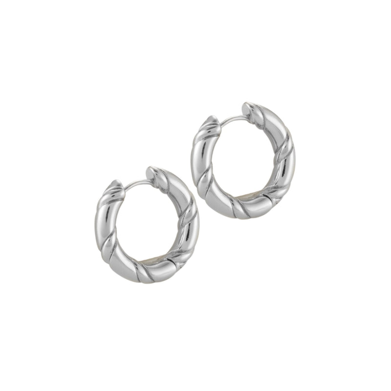 Alannah Hoop Earrings - Silver