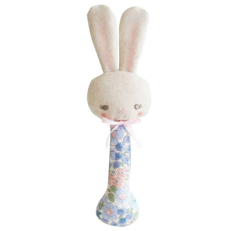 Baby Bunny Rattle - Liberty Blue