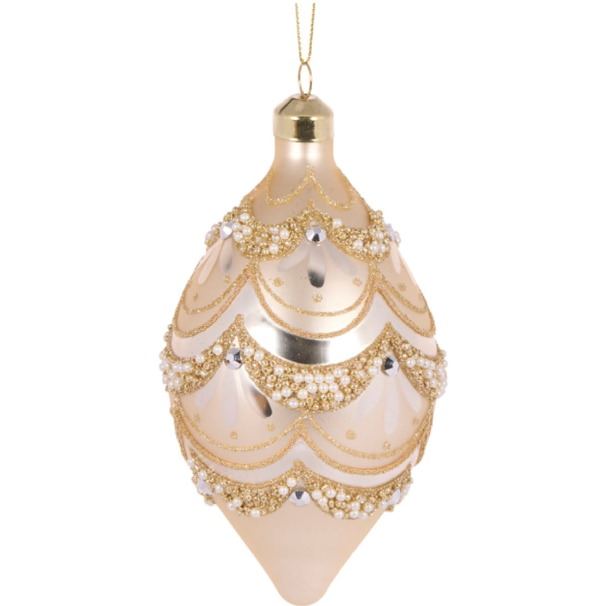 Gold Scallop Drop Bauble