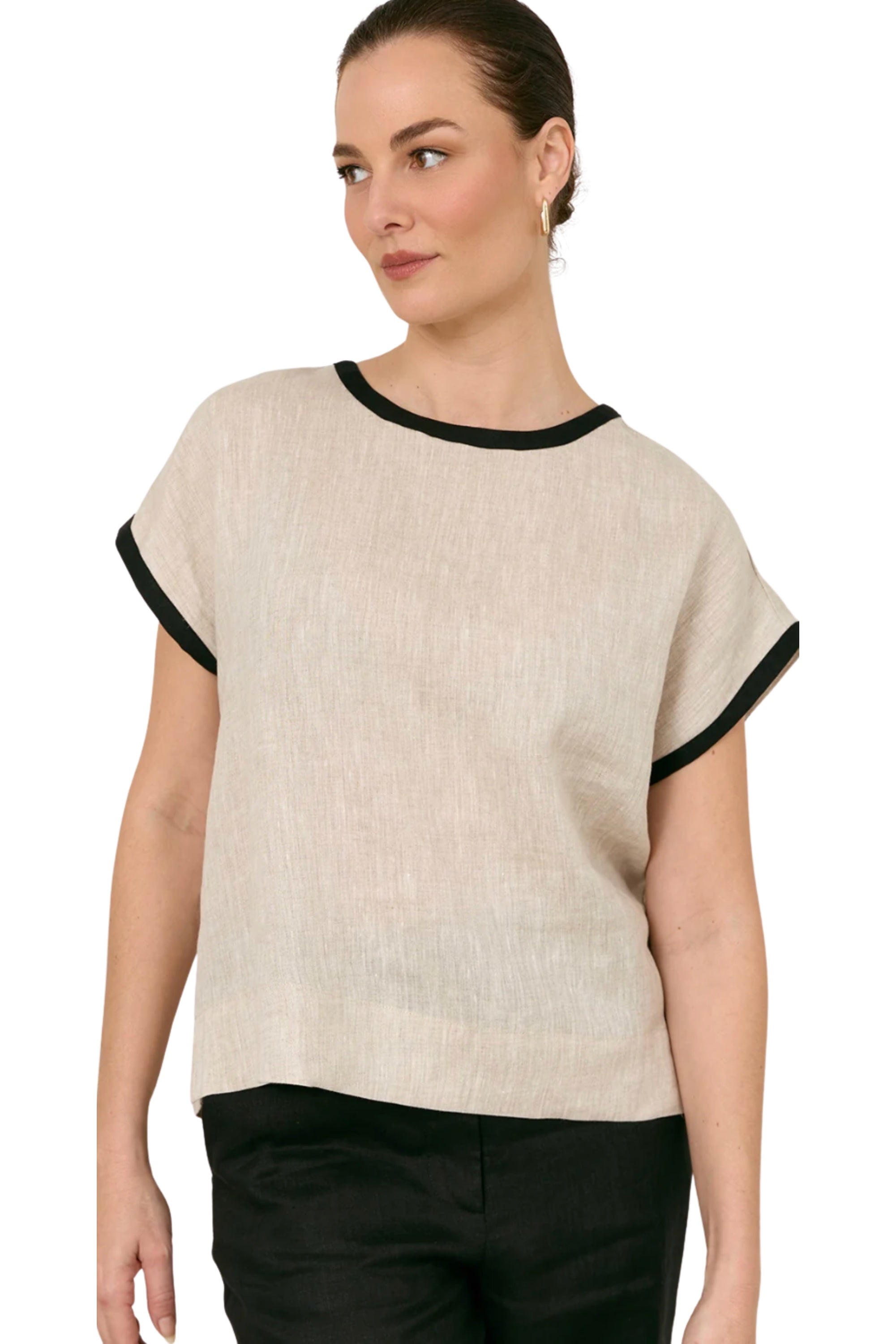 Marlie Linen Top - Natural