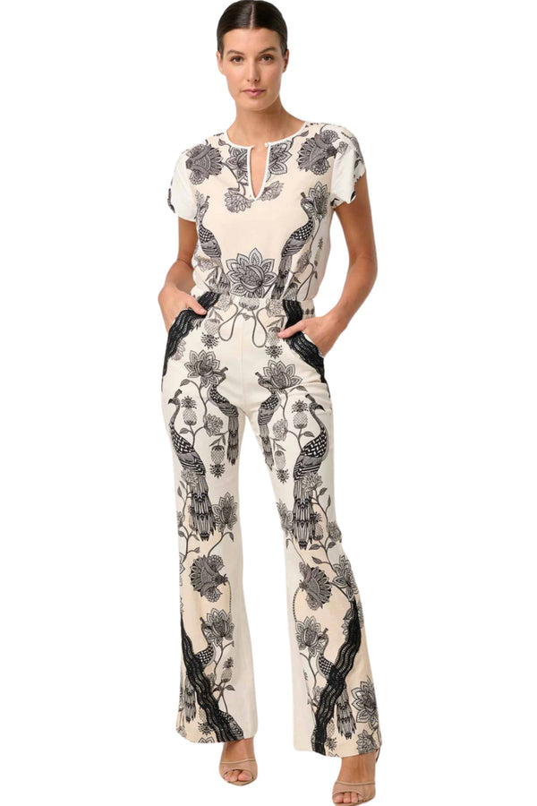 Leandro Lace Trim Pant - Imperial Stone