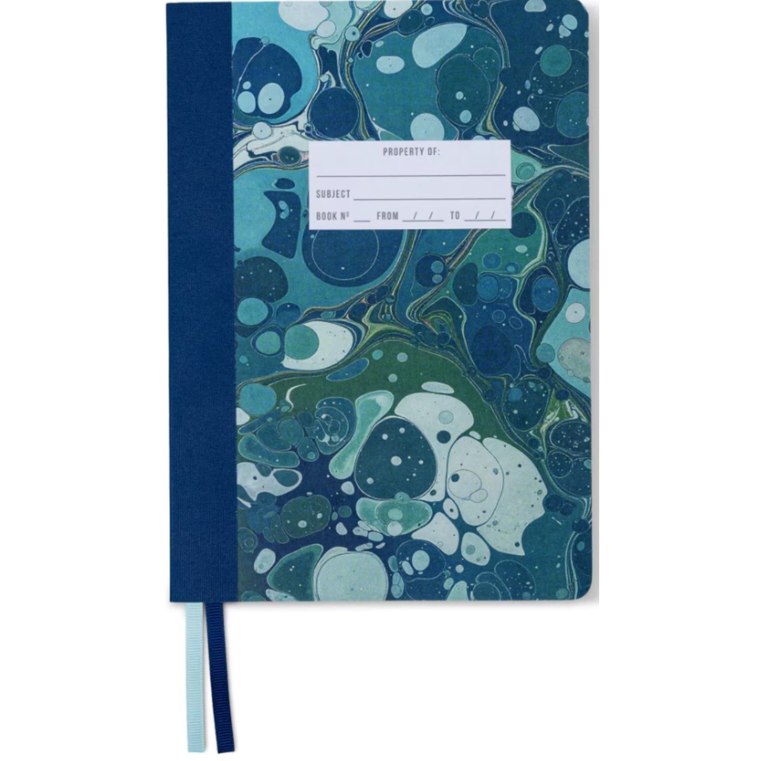 Softcover Journal - Teal Marbling