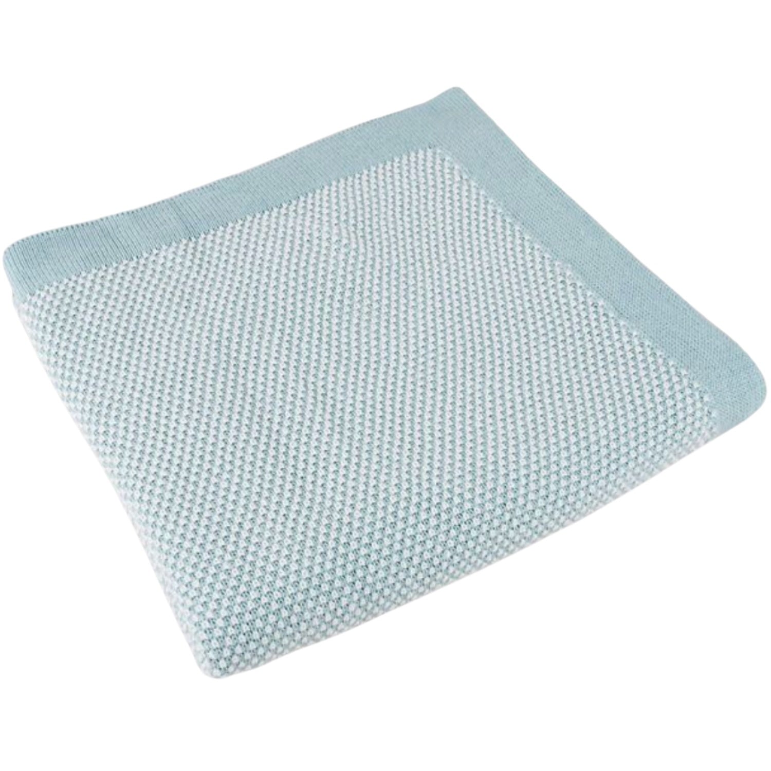 Pixie Waffle Knit Blanket - Soft Blue