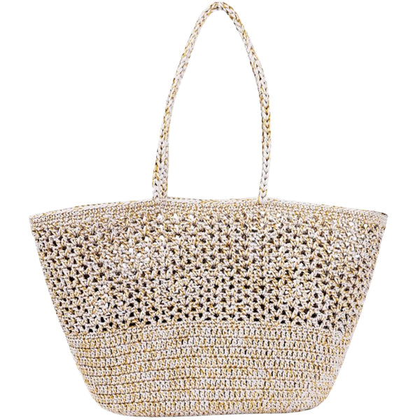 Romy Crochet Basket - Gold