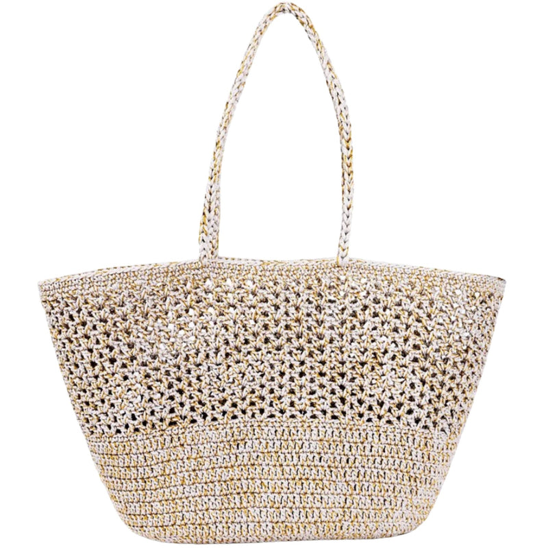 Romy Crochet Basket - Gold