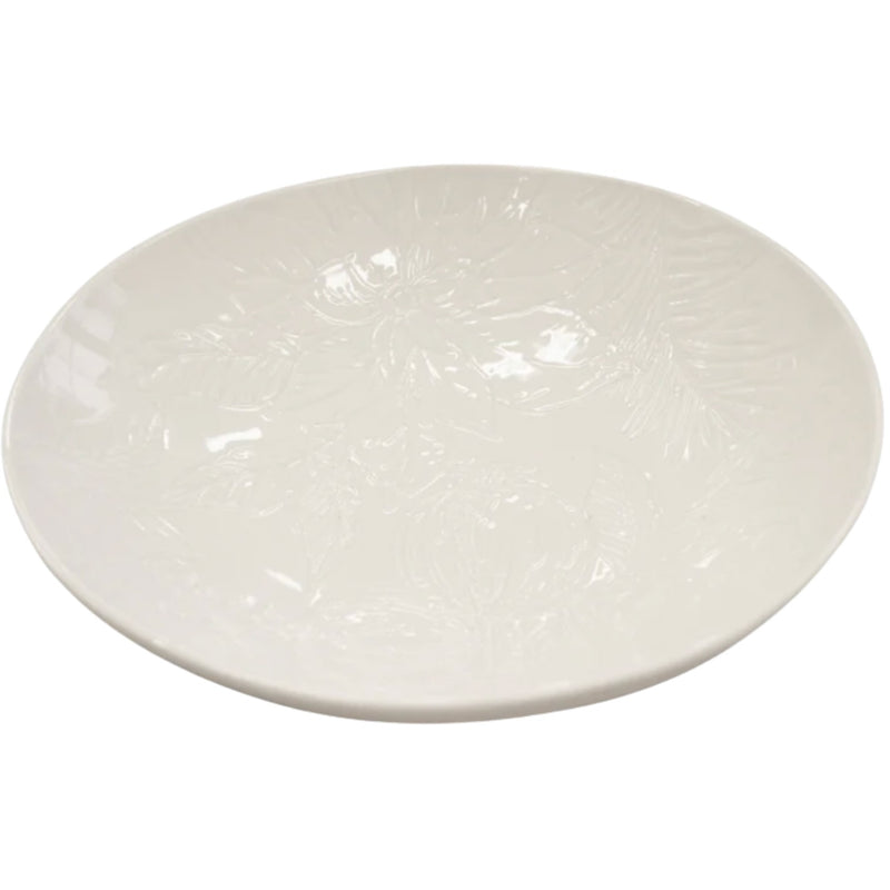 Poinsettia 28cm Bowl - White
