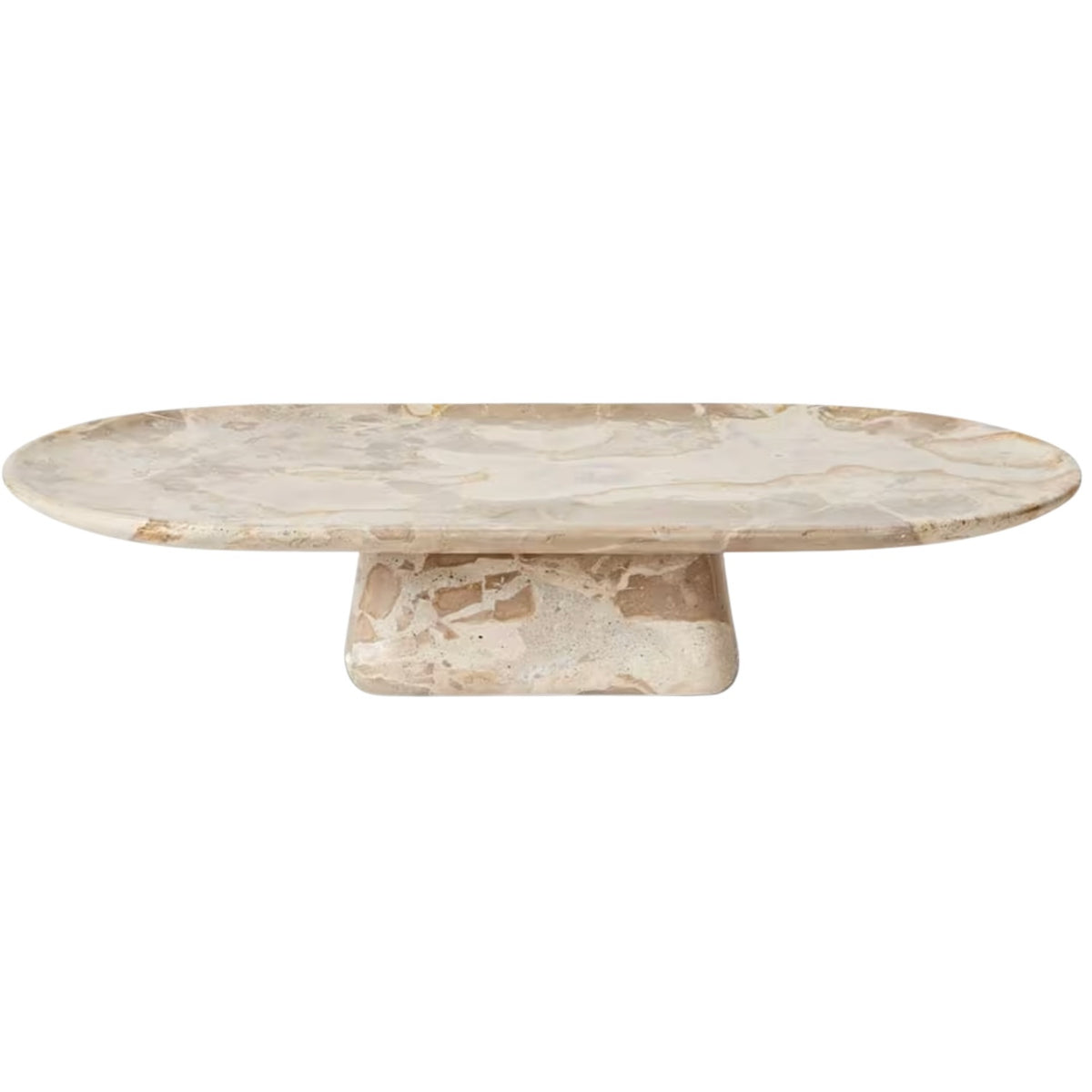 Mandisa 54cm Footed Tray - Stone