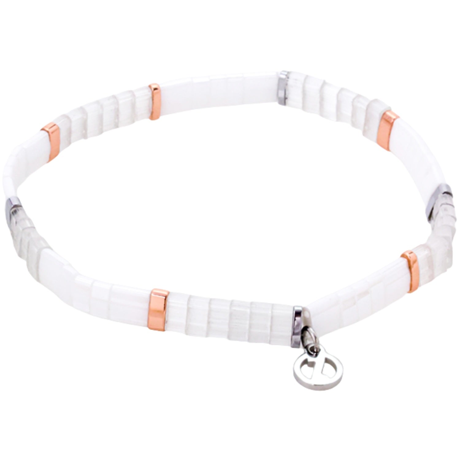 Tile Bracelet - Rose/Silver