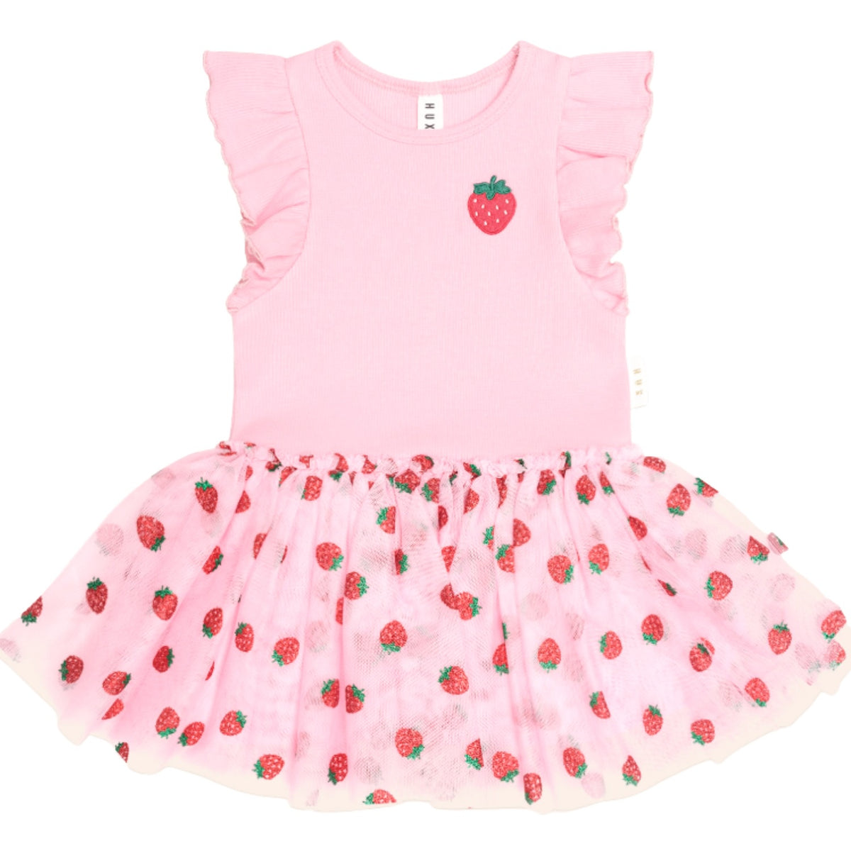 Strawberry Emb Tulle Dress
