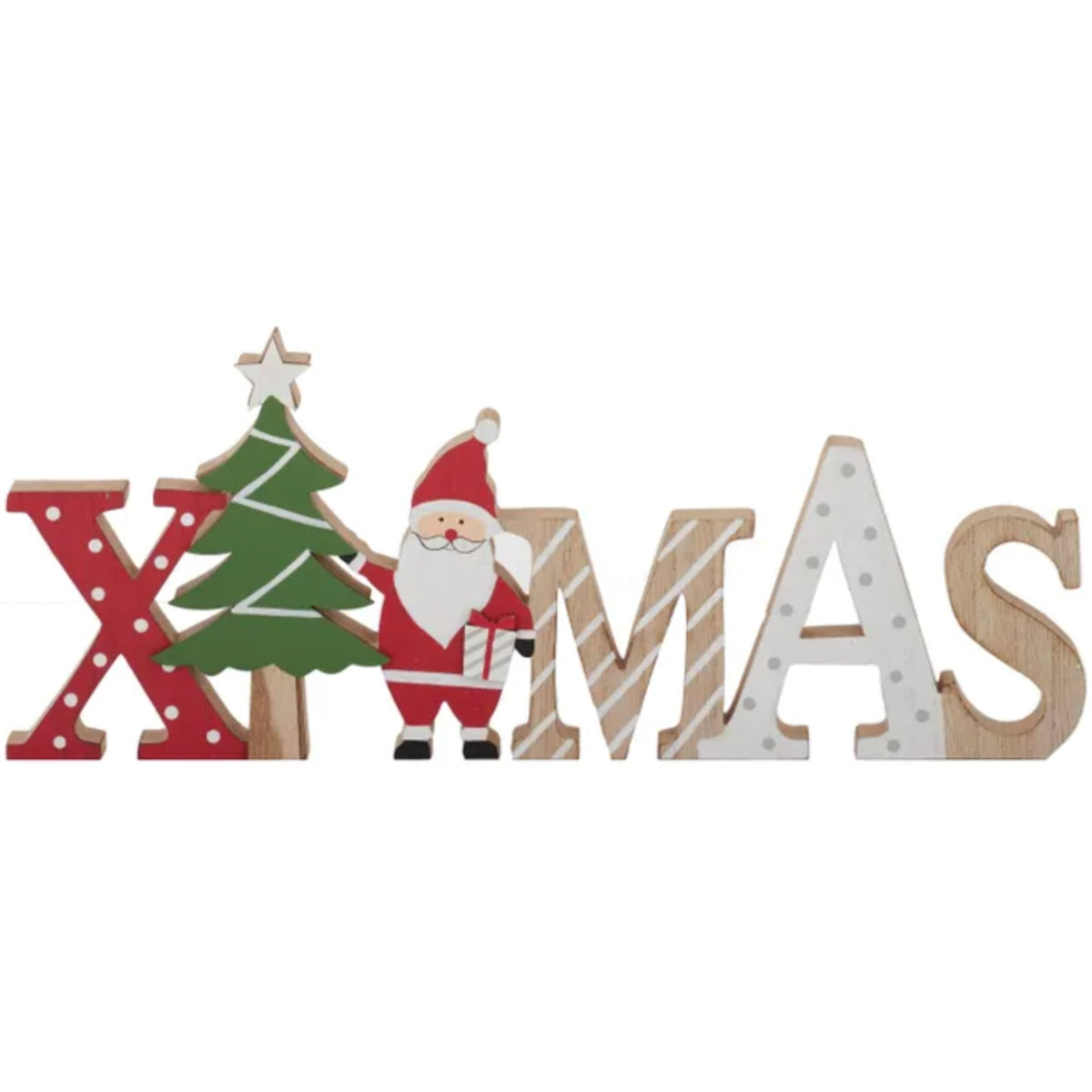 Xmas Wood Deco - Santa