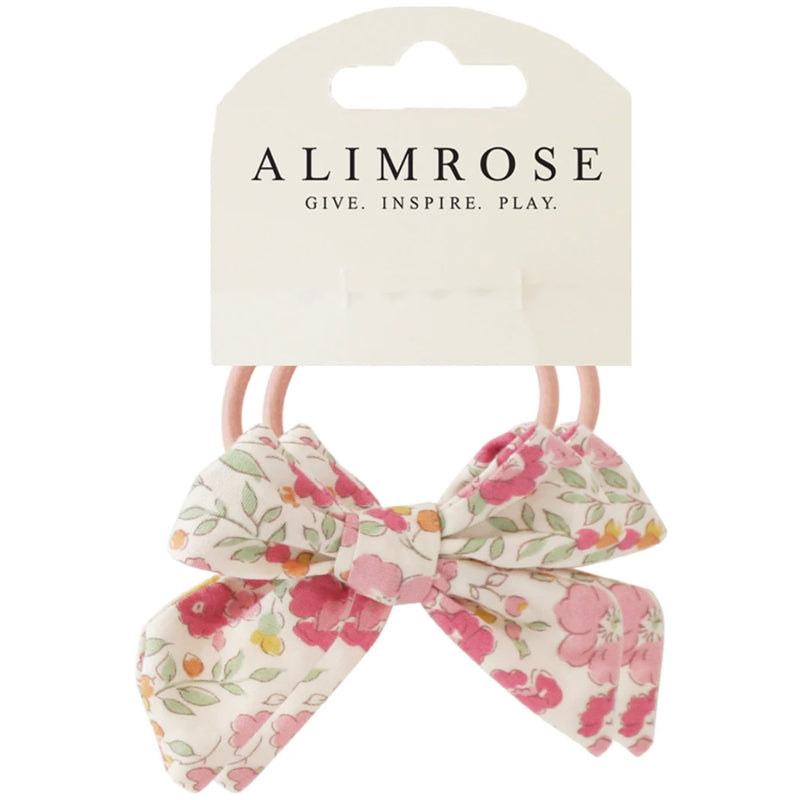 Bow Hair Tie Set - Rose Garden