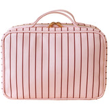 Rosé Pinstripe Cosmetic Bag
