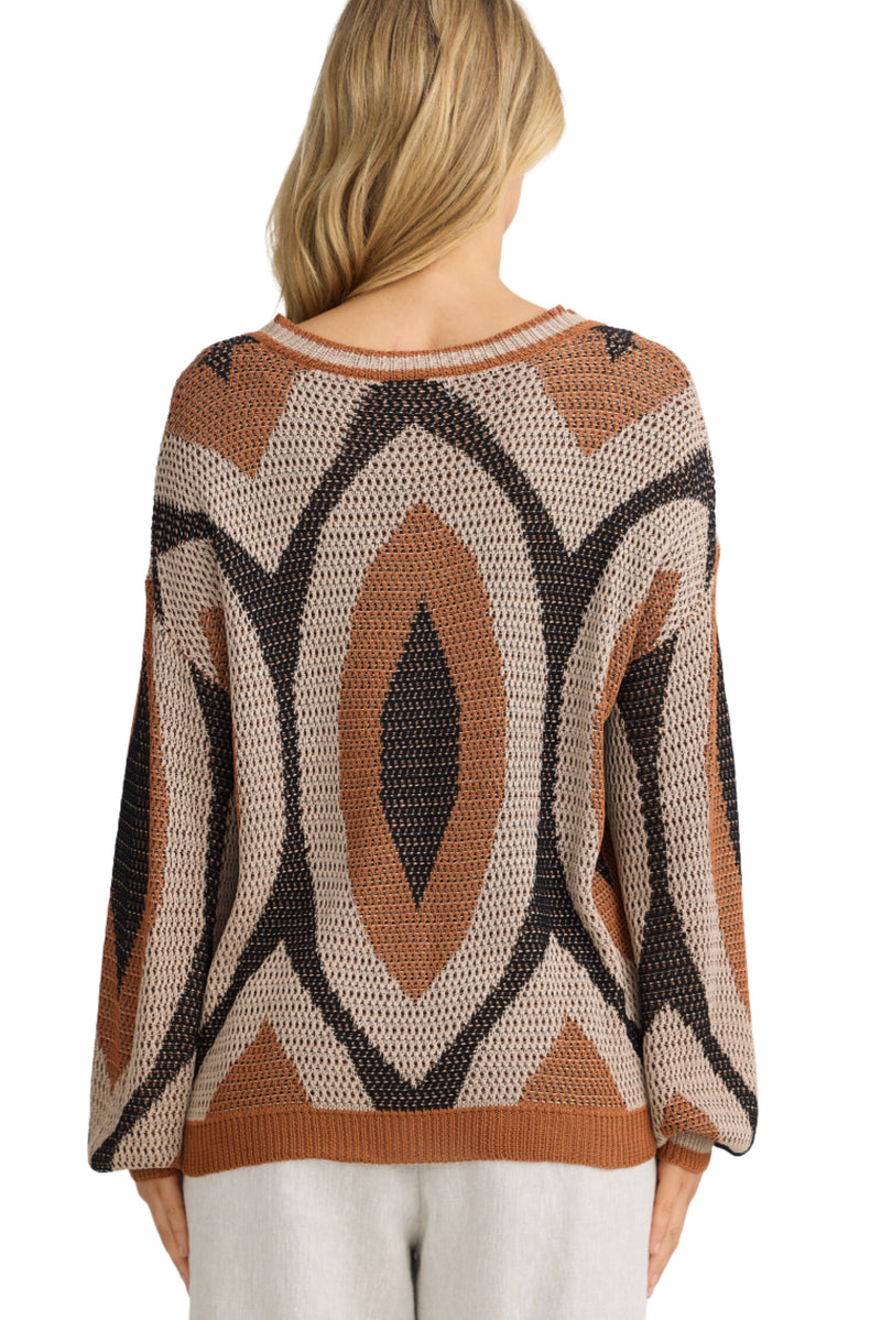 Lima Knit - Tan/Black