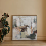 Abstract 100cm Wall Art - Rust/Green