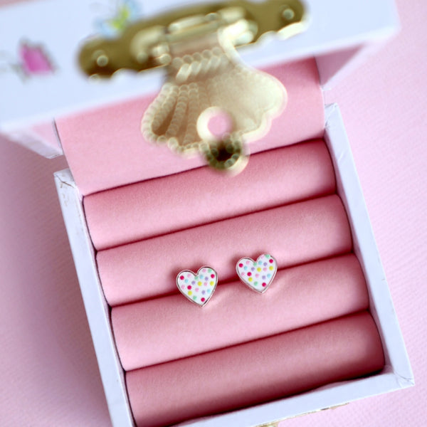 Confetti Heart Earrings