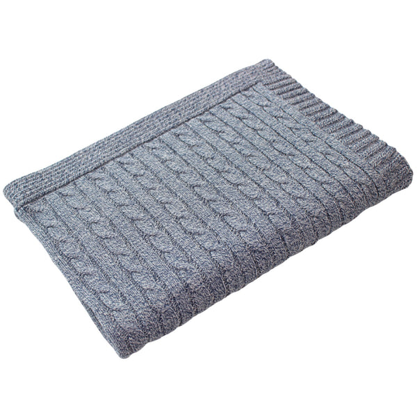 Sammi Cable Blanket - Denim