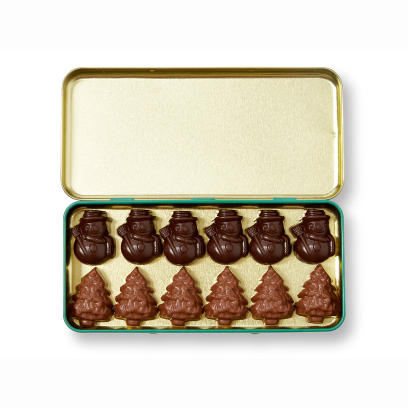 Snowmen & Trees Pencil Tin Milk/Dark