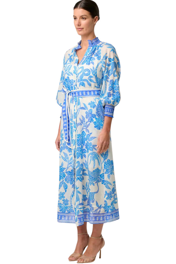 Carmen Maxi Dress - Azure Mosaic
