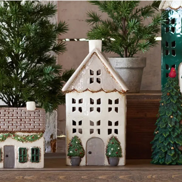 Tea Light House - Stone/Pots