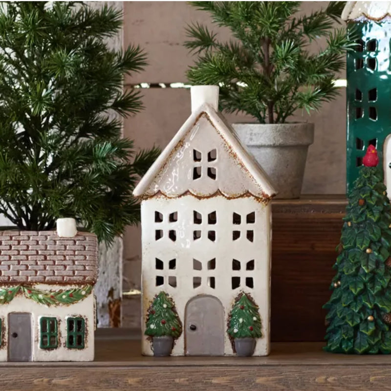 Tea Light House - Stone/Pots