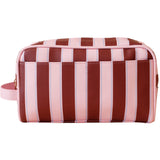 Burgundy Stripe Wash Bag