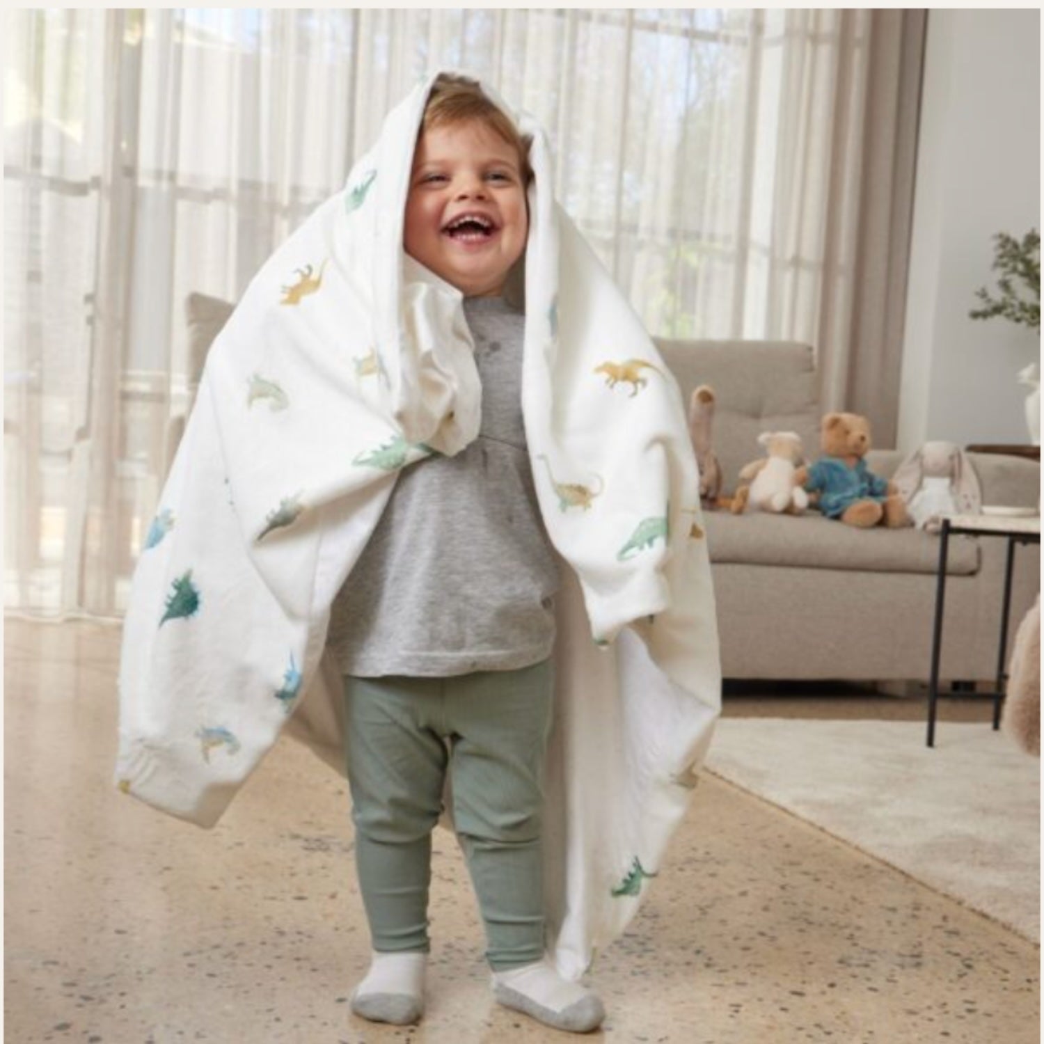Dallying Dinosaur Fleece Blanket